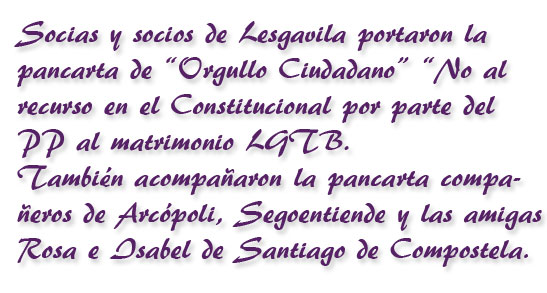 Lesgavila llevó, por segundo año consecutivo, la pancarta de orgullo ciudadano